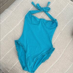 Vintage Polka Dot Blue Underwire Body Suit XXS/XS